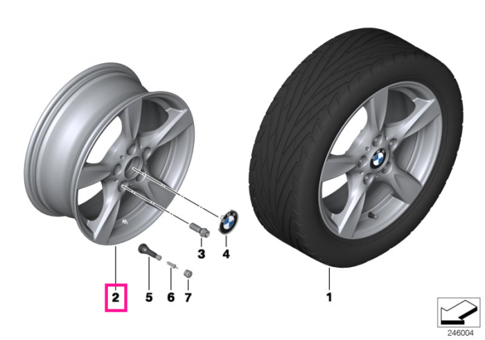 Janta aliaj usor - Star Spoke 371 - Argintiu (Reflex Silver) - 7Jx17 ET:47 - BMW Seria 1 E81 E82 E87 E88