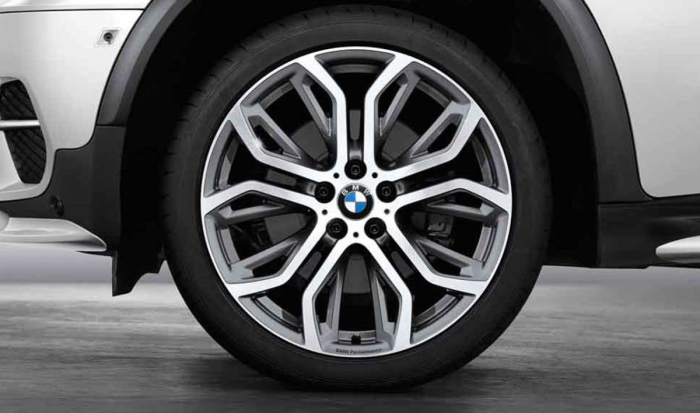 Janta aliaj usor - M Performance Y Spoke 375 - Bicolor Gri (FerricGrey/Bright Turned) - 11,5Jx21 ET:38 - BMW X5 E70 F15, X6 F16