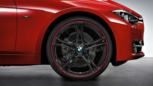 Janta aliaj usor - Double Spoke 361 - Bicolor Negru/Rosu (Black/Red Ring) - 8Jx20 ET:36 - BMW Seria 3 F30 F31, Seria 4 F32 F33 F36	