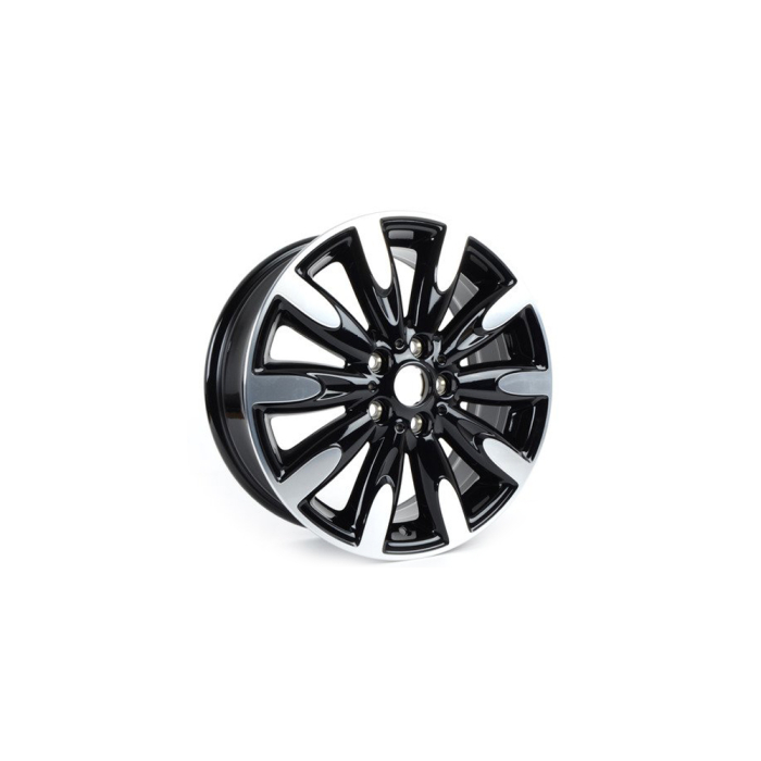 Janta aliaj usor - Roulette Spoke 502 - Bicolor Negru/Argintiu (Jet Black Uni / Bright Turned) - 7Jx17 ET:54 - Mini Cabrio F57, F55, F56