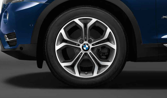 Janta din aliaj usor - Y-Spoke 607 - Bicolor Gri (FerricGrey/Bright Turned) - 8Jx18 ET:43 - BMW X3 F25, X4 F26