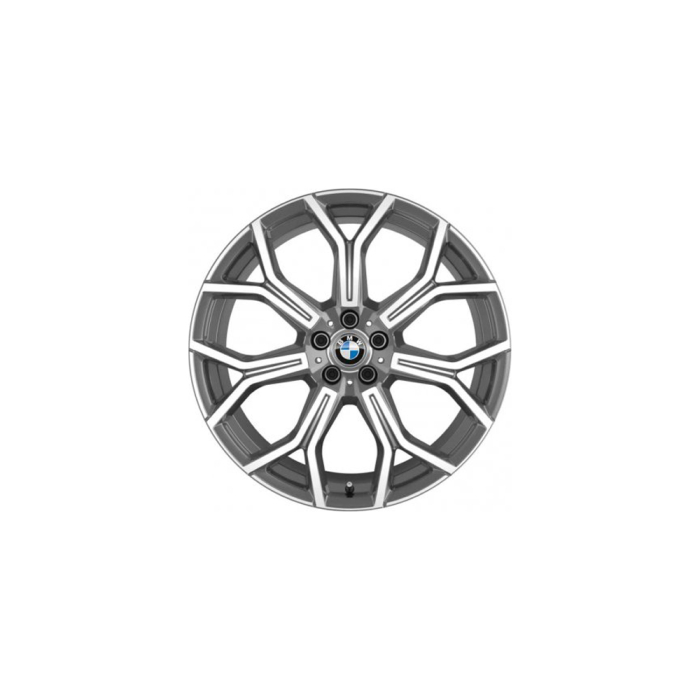 Janta din aliaj usor - Y-Spoke 753 - Bicolor Gri/Argintiu (Ferric Grey / Bright Turned) - 9,5Jx21 ET:36 - BMW X7 G07