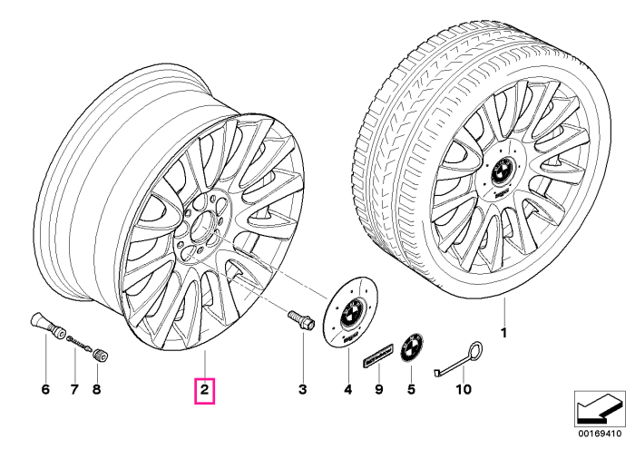 Janta aliaj usor - Individual V Spoke 265 - Argintiu (Silver) - 9Jx19 ET:48 - BMW X5 E70, X6 E71 E72