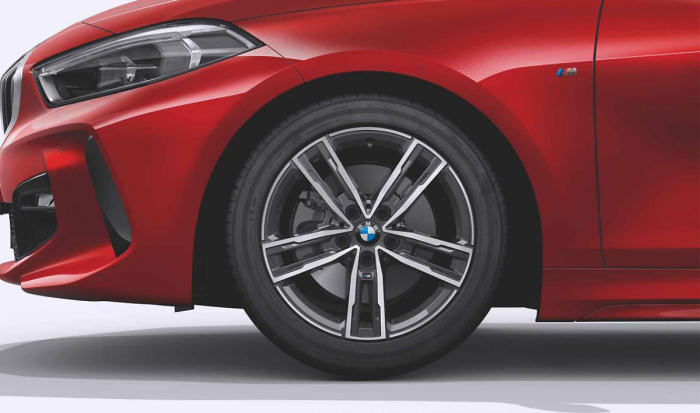 Janta aliaj usor - M Performance Double Spoke 550M - Bicolor Gri (FerricGrey/Bright Turned) - 7,5Jx17 ET:54 - BMW Seria 1 F40, Seria 2 F44