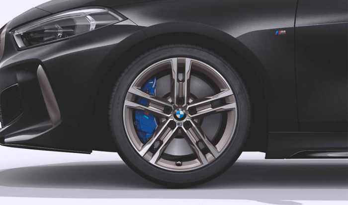 Janta aliaj usor - M Performance Double Spoke 556M - Bicolor Gri (Cerium Grey/Bright Turned) - 8Jx18 ET:54 - BMW Seria 1 F40, Seria 2 F44