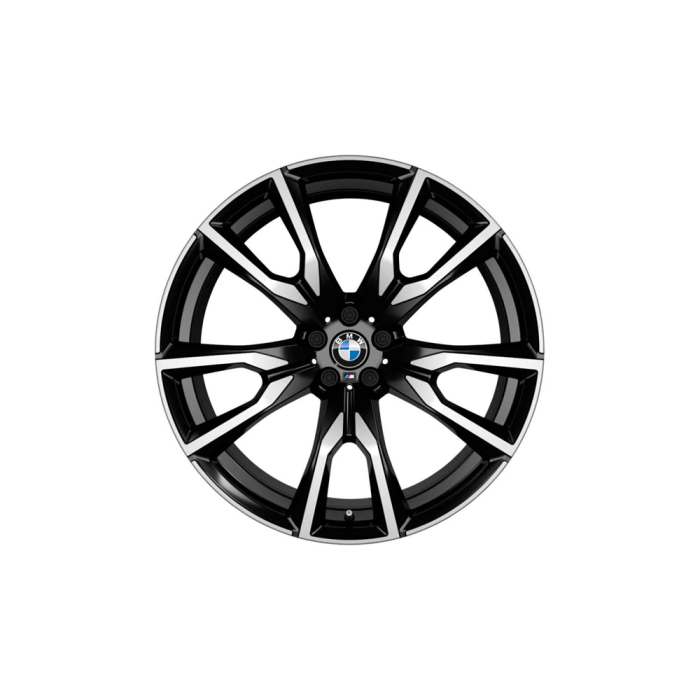 Janta din aliaj usor - M Performance V-Spoke 755M - Bicolor Negru/Argintiu (Jet Black Sol. Paint / Bright Turned) - 10,5Jx22 ET:43 - BMW X7 G07
