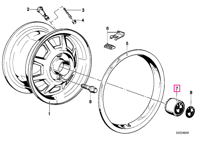 Capac butuc janta aliaj - BMW Seria 3 E21 E30
