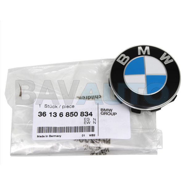 Emblema janta aliaj Original BMW - BMW Seria 2 F45 F46; Seria 5 G30 G31; Seria 6 G32;  Seria 7 G11 G12; X1 F48; X3 G01 - 57mm