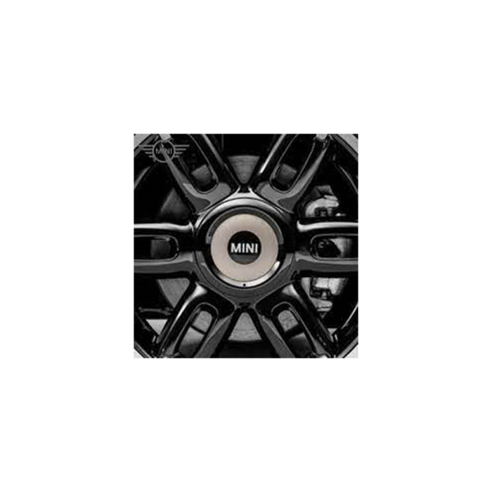 Capac butuc janta aliaj 17", Mini, Bicolor Negru/Auriu (Black / Cool Champagne) - Mini Cabrio R57, Clubman R55, Coupe R58, Roadster R59, R56	