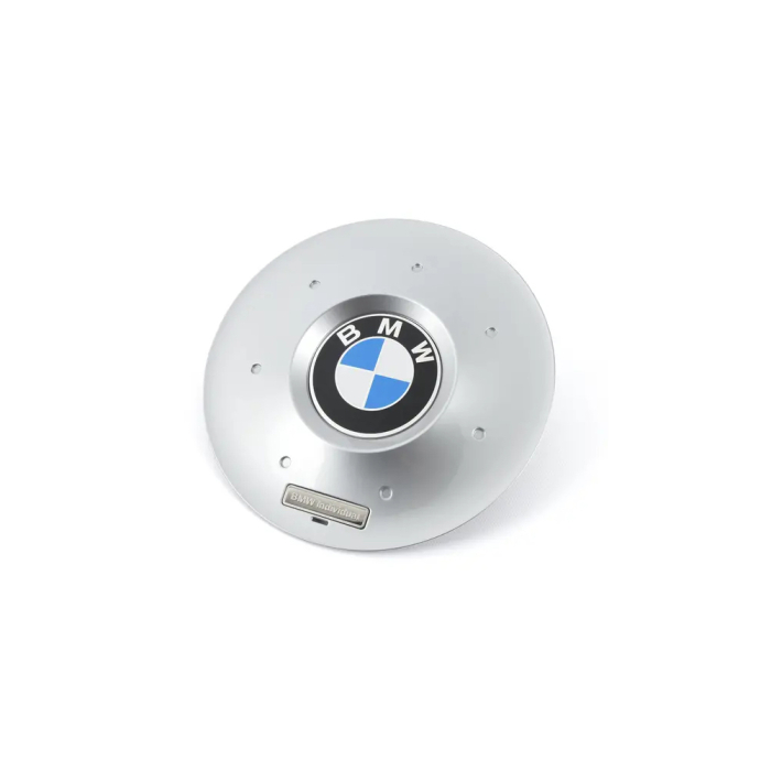 Capac butuc cu emblema BMW, Argintiu (Silver), D=173 mm - BMW Seria 3 E46 E90 E91 E92 E93, Seria 5 E60 E61, Seria 6 E63 E64, Seria 7 E65 E66, X5 E53, Z4 E85 E86