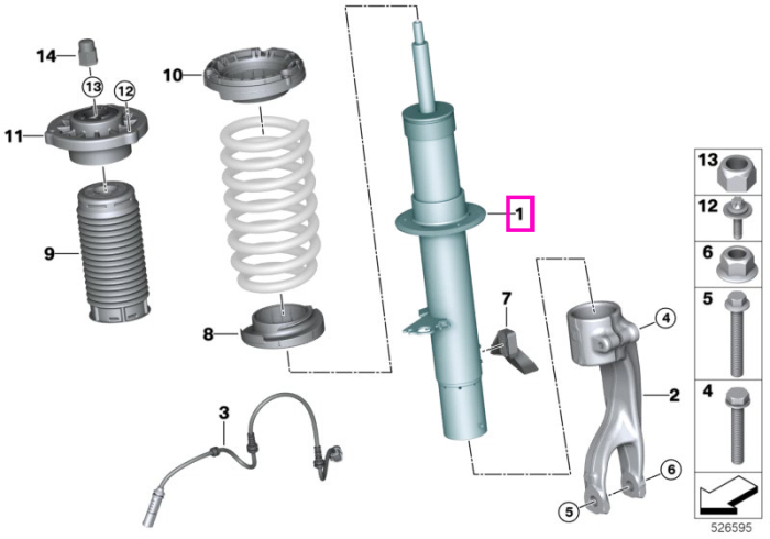 Amortizor suspensie punte fata, dreapta, VDC - BMW XM G09