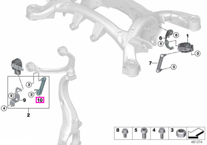 Tija reglare nivel far stanga - BMW X5 F15 F85 M, X6 F16 F86 M