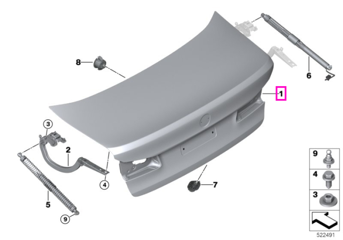 Capota portbagaj din aluminiu - BMW Seria 5 G30 F90 M5