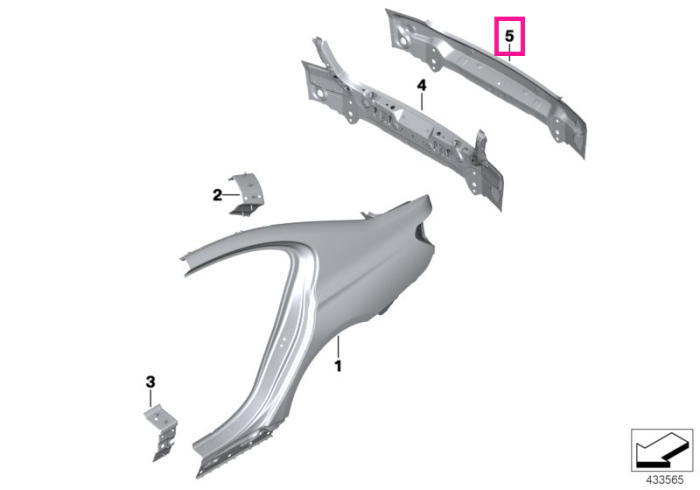 Panou exterior spate - BMW Seria 5 G30 G38 F90 M5