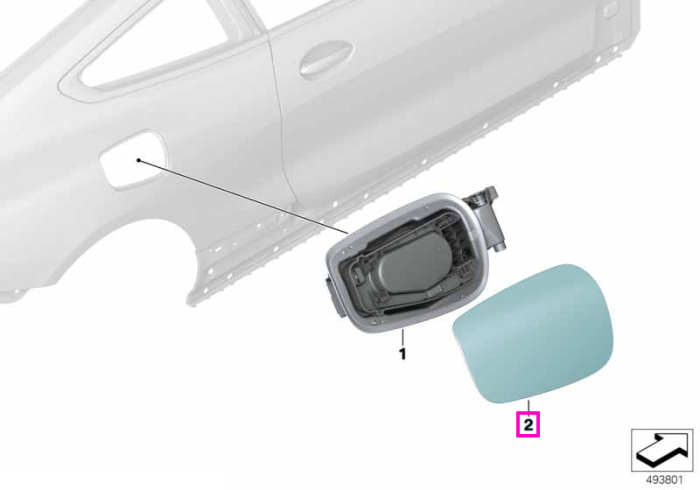 Capac alimentare combustibil, grunduit - BMW Seria 8 G16 F93 M8