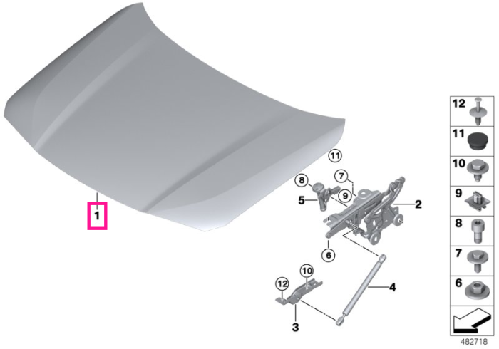Capota motor - BMW X2 F39