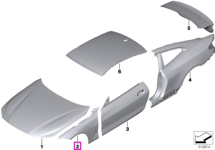 Aripa dreapta, fata - BMW Seria 4 G82 M4 G83 M4	