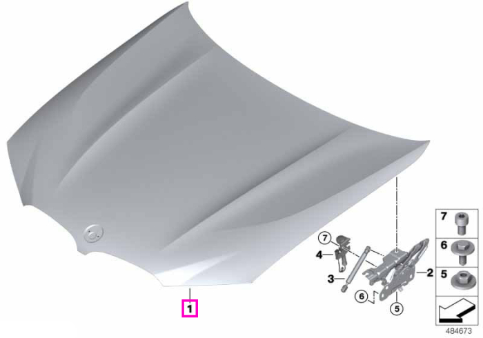 Capota motor - BMW iX3 G08 BEV, X3 G01 G08 M F97, X4 G02 M F98