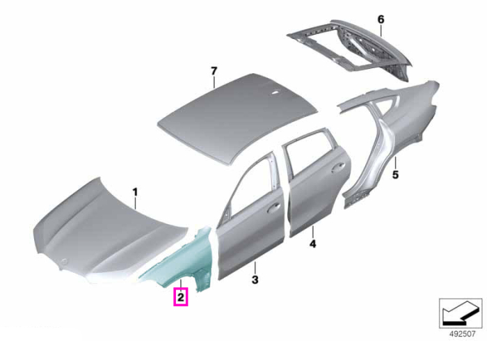 Aripa fata dreapta - BMW X6 G06 M F96