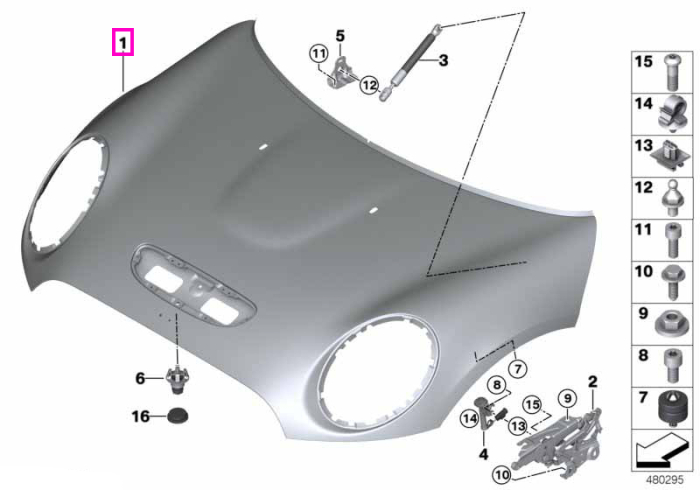 Capota motor - Mini Countryman F60