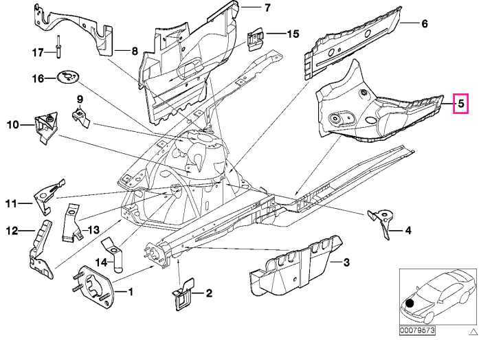 Suport sustinere aripa fata, dreapta - BMW Seria 3 E46, X3 E83