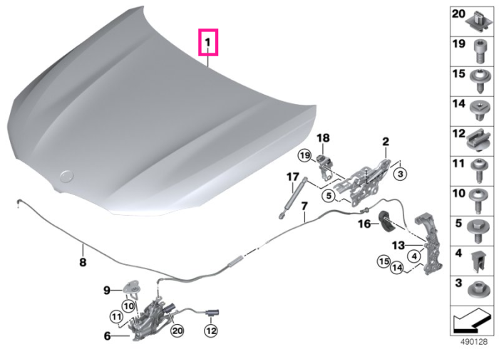 Capota motor aluminiu - BMW Seria 7 G11 G12