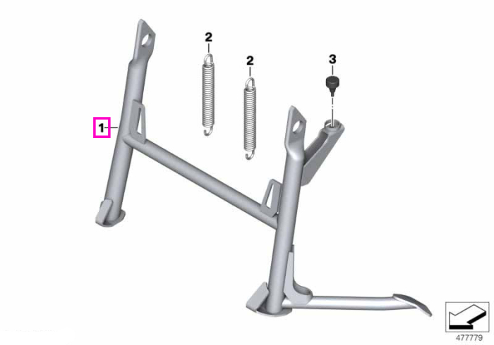 Stand central - BMW Motorrad K70 (F 700 GS) - tip motor A22