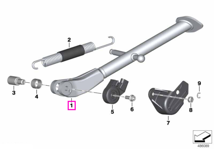 Stand lateral - BMW Motorrad K02 (G 310 GS) - tip motor A82