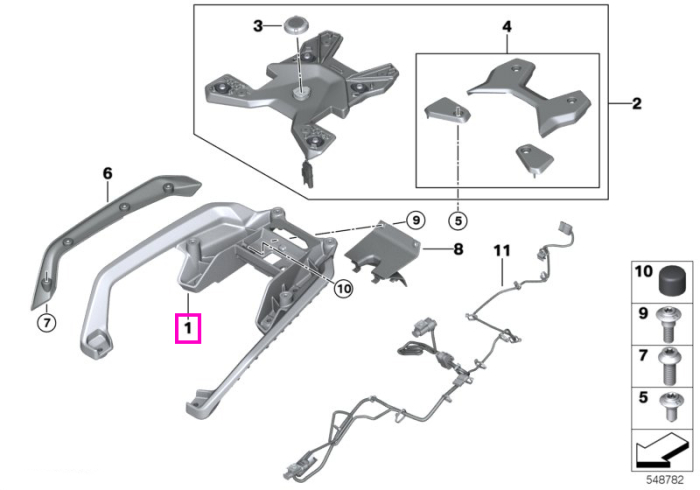 Suport bagaje - BMW Motorrad KA2 (R 1300 GS Adventure) - tip motor A75