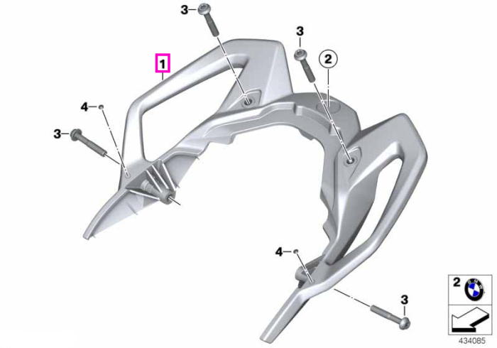 Maner de prindere spate - BMW Motorrad K49 (S 1000 XR) - tip motor A14