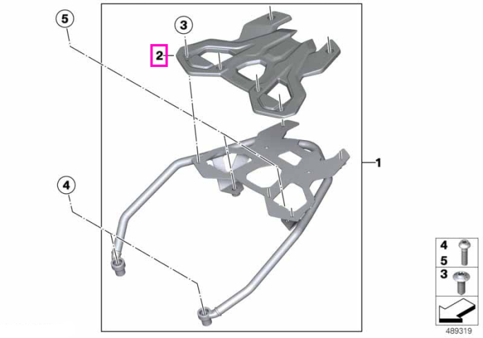 Suport montare topcase - BMW Motorrad K80 (F 750 GS, F 800 GS), K81 (F 850 GS, F 900 GS)