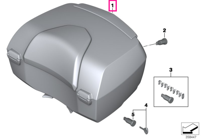 Touring Topcase, Negru/Kaki (Black/Manhattan), 49L - BMW Motorrad K52 (R 1200 RT, R 1250 RT)