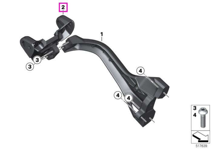 Suport semnalizatoare spate - BMW Motorrad K07 (CE 04) - tip motor IA4