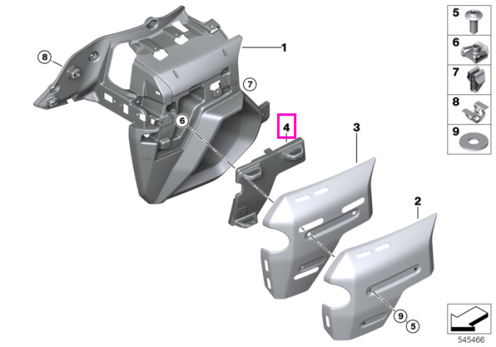 Suport stanga grila radiator - BMW Motorrad KA2 (R 1300 GS Adventure)
