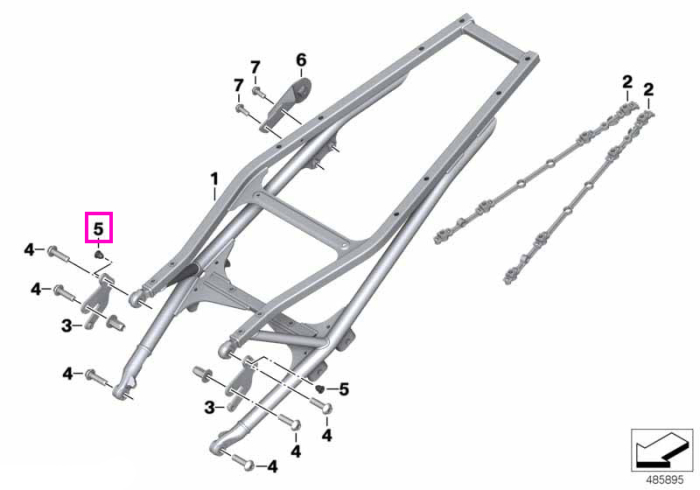 Cuplaj rapid snap-lock, 7mm - BMW Motorrad K18, K34, K35, K46, K47, K80, K81, K82, KA3, KR1, KR2, KR3