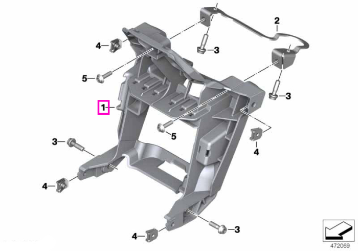 Suport panou frontal - BMW Motorrad K03 (G 310 R) - tip motor A82