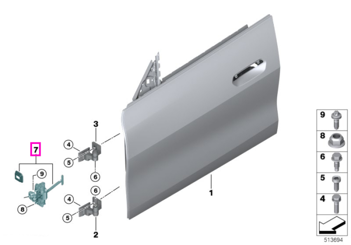Frana portiera fata - BMW Seria 4 G26, i4 G26