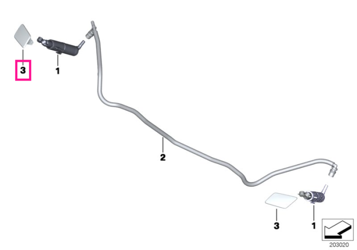 Set capace, sistem spalare faruri, primerizate (SRA) - BMW X1 E84