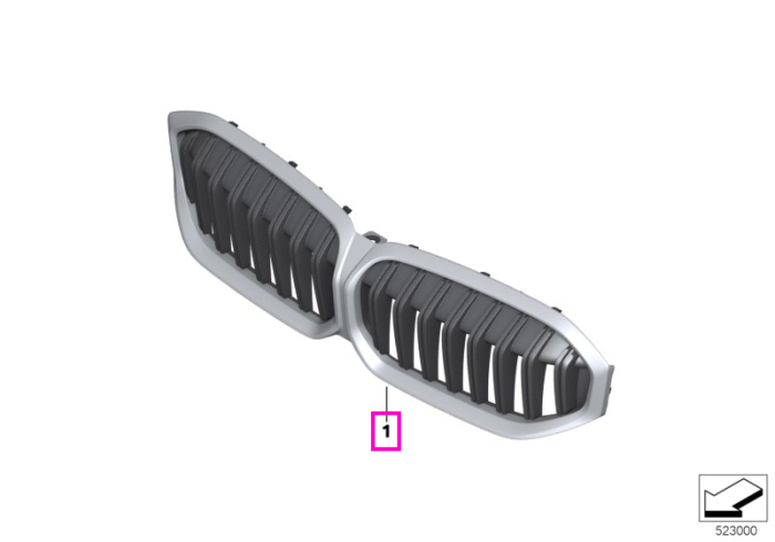 Grila ornamentala frontala, Basis - BMW Seria 3 G20 G21