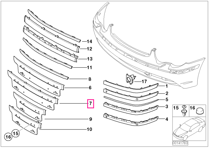 Suport numar inmatriculare, primerizat, Cromline - BMW Seria 7 E65 E66