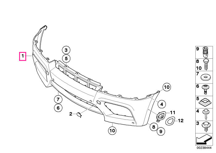 Bara protectie fata, primerizata, M - BMW X5 E70, X6 E71