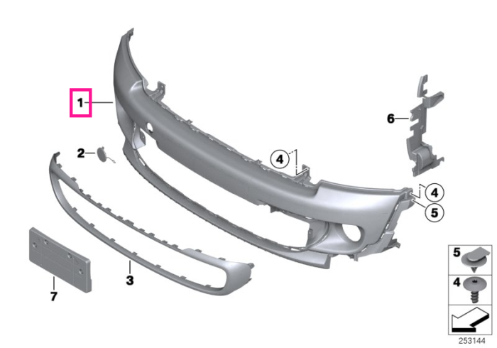 Bara protectie fata, primerizata - Mini Cabrio R57, Clubman R55, Coupe R58, Roadster R59, R56