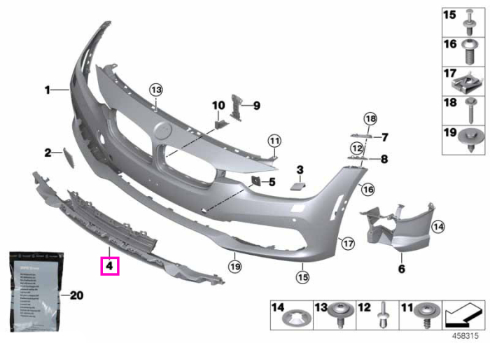 Insertie admisie aer centru - BMW