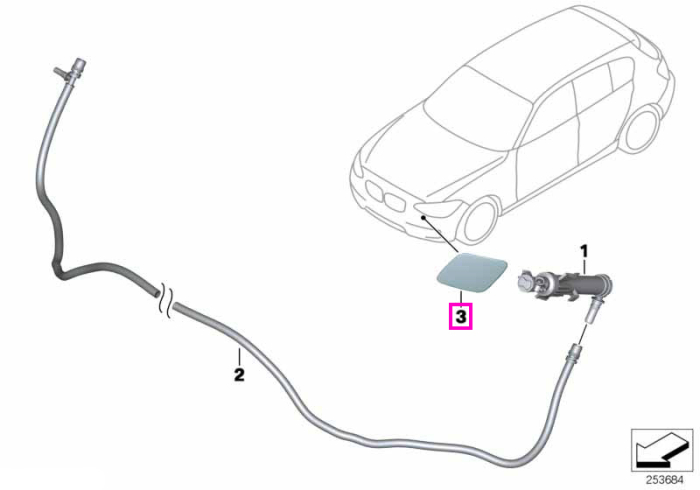 Capac duza spalare far dreapta, primerizat - BMW Seria 2 F22 F23