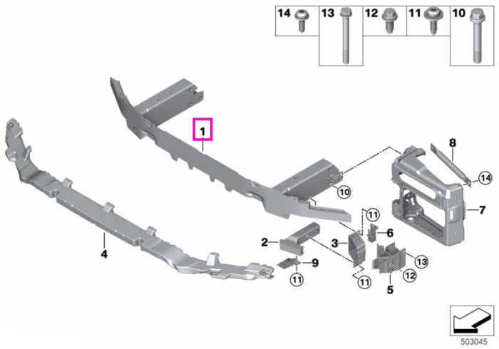 Traversa bara protectie fata - BMW X3 G01 M F97, X4 G02 M F98