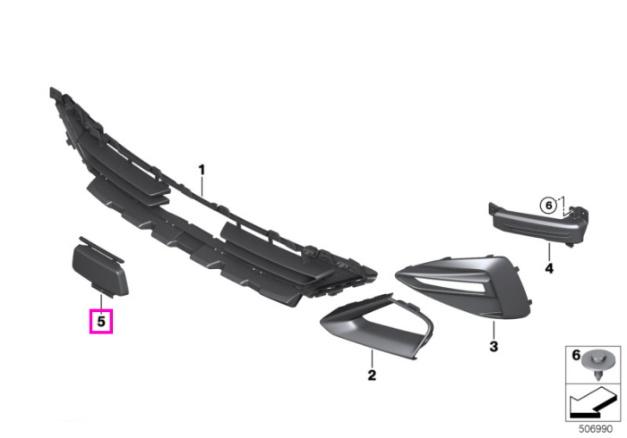 Capac senzor bara fata - BMW Seria 1 F40, Seria 2 F44