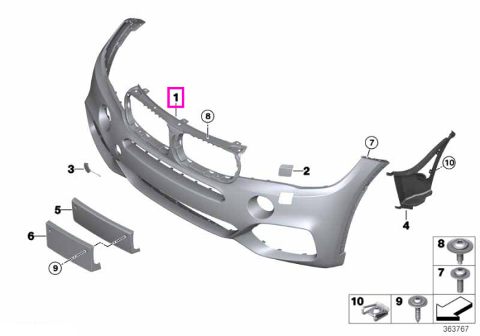 Bara protectie fata, grunduita, SRA, PMA, ICam - BMW X5 F15