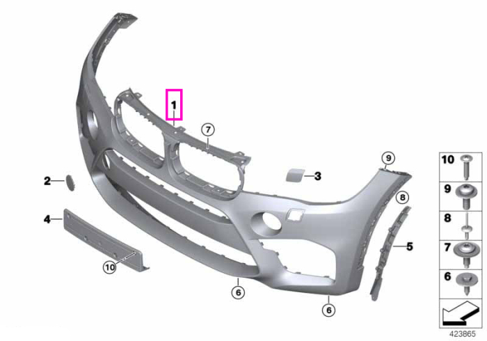 Bara protectie fata, primerizata (US/PMA) - BMW X5 M F85