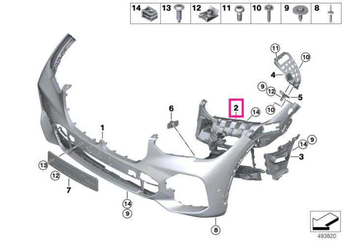 Suport proiector ceata, dreapta - BMW X5 G05