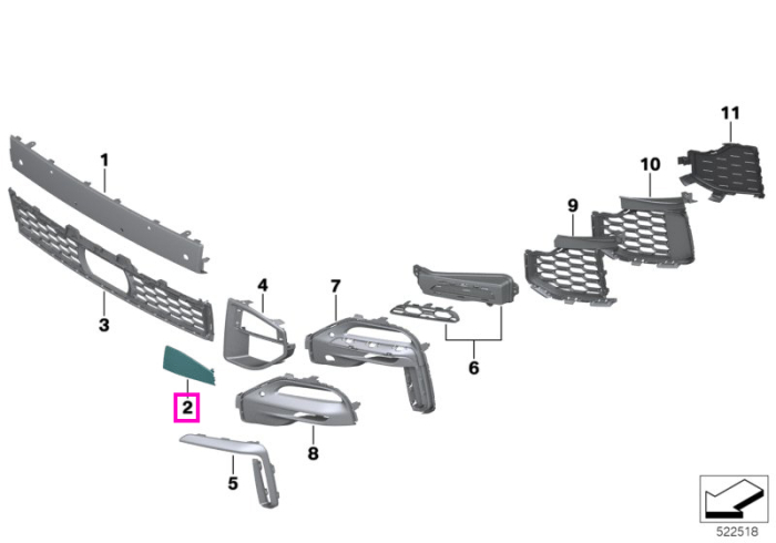  Capac orificiu carlig remorcare, bara fata, dreapta, negru - BMW X5 G05	